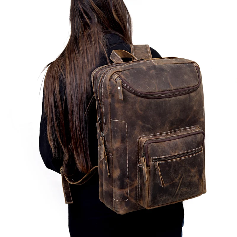 Lennox Travel Leather Backpack