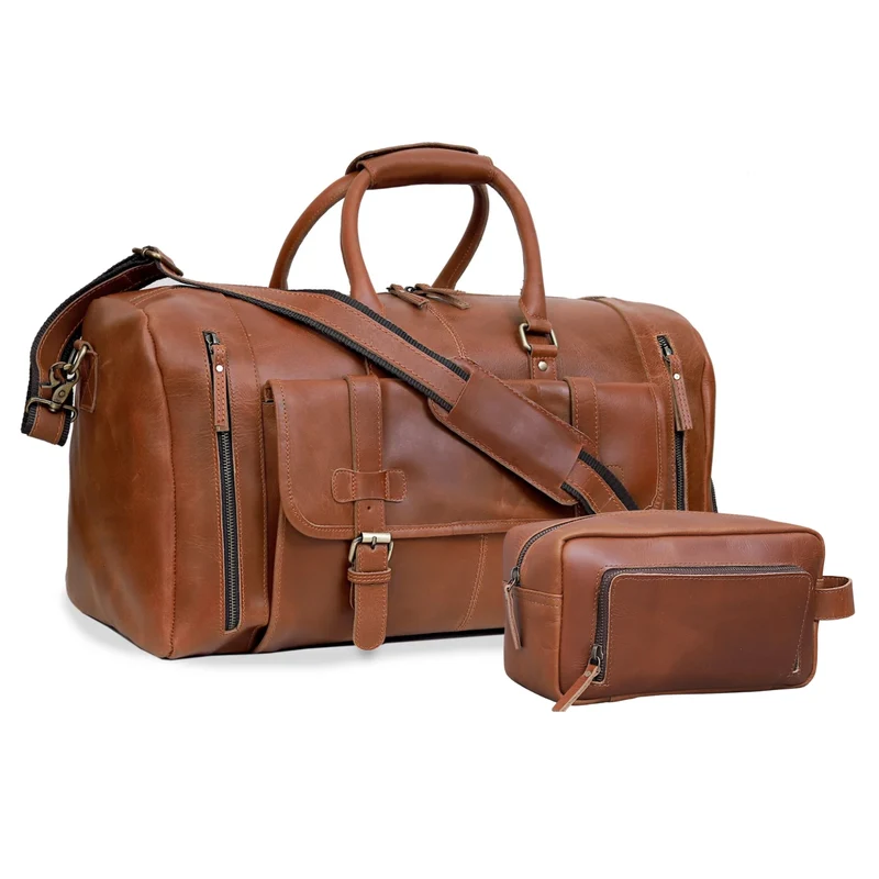 Mars Leather Duffel Bag For Men combo