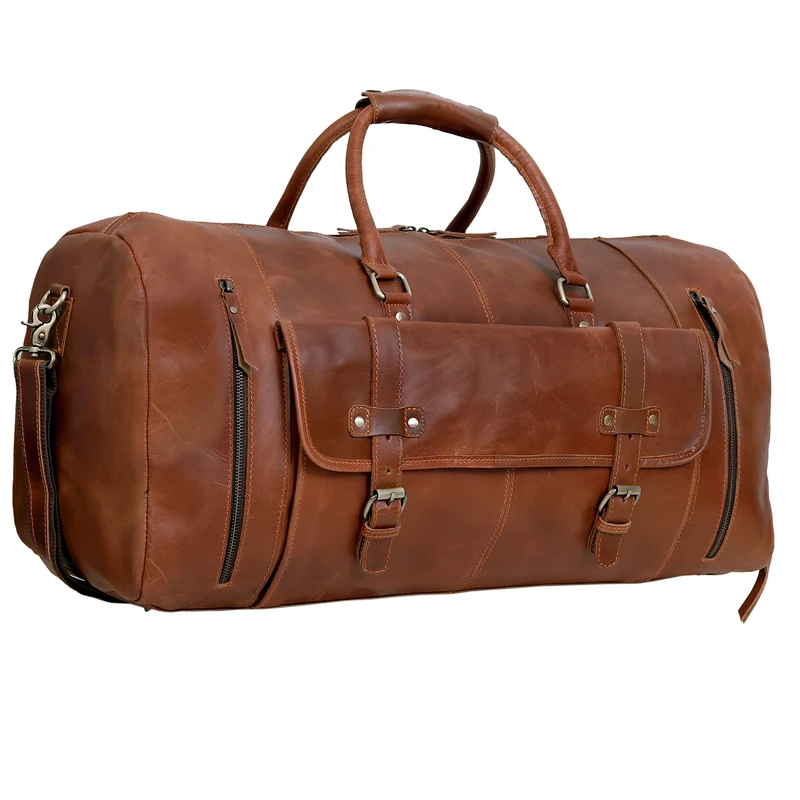 Odysseus Leather Duffel combo
