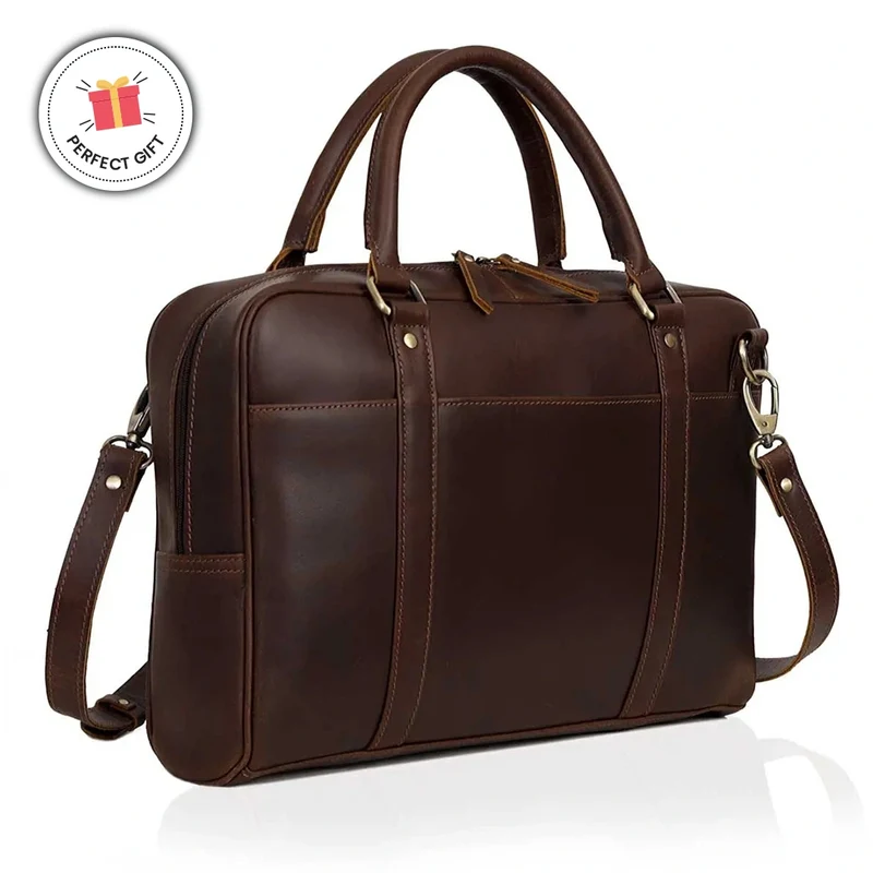 Jordan Buffalo Leather Briefcase