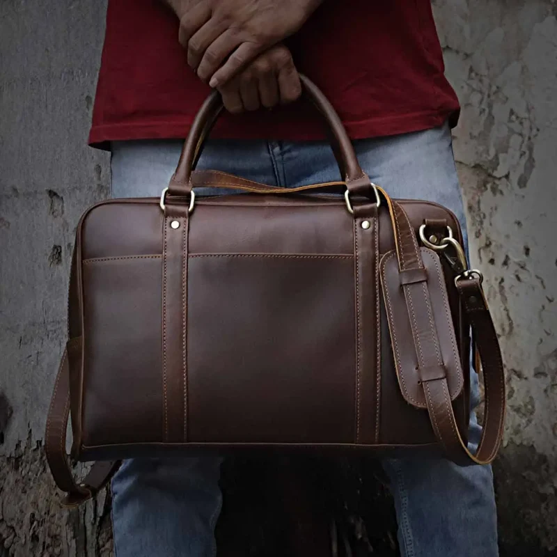 Jordan Buffalo Leather Briefcase