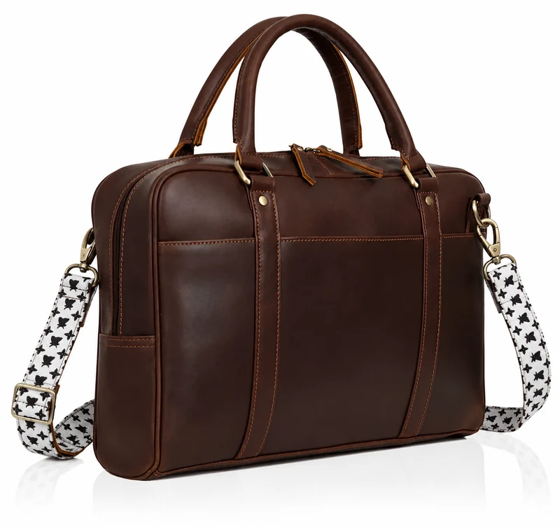 Jordan Buffalo Leather Briefcase
