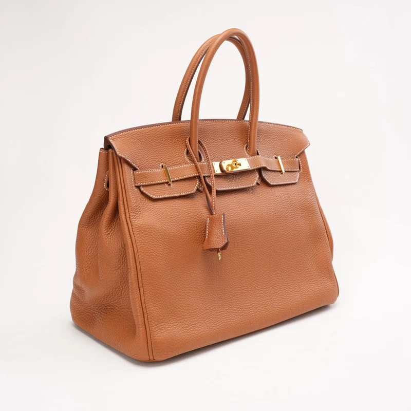 Hermès Birkin 35 Gold und goldfarbene Togo-Ledertasche 2012