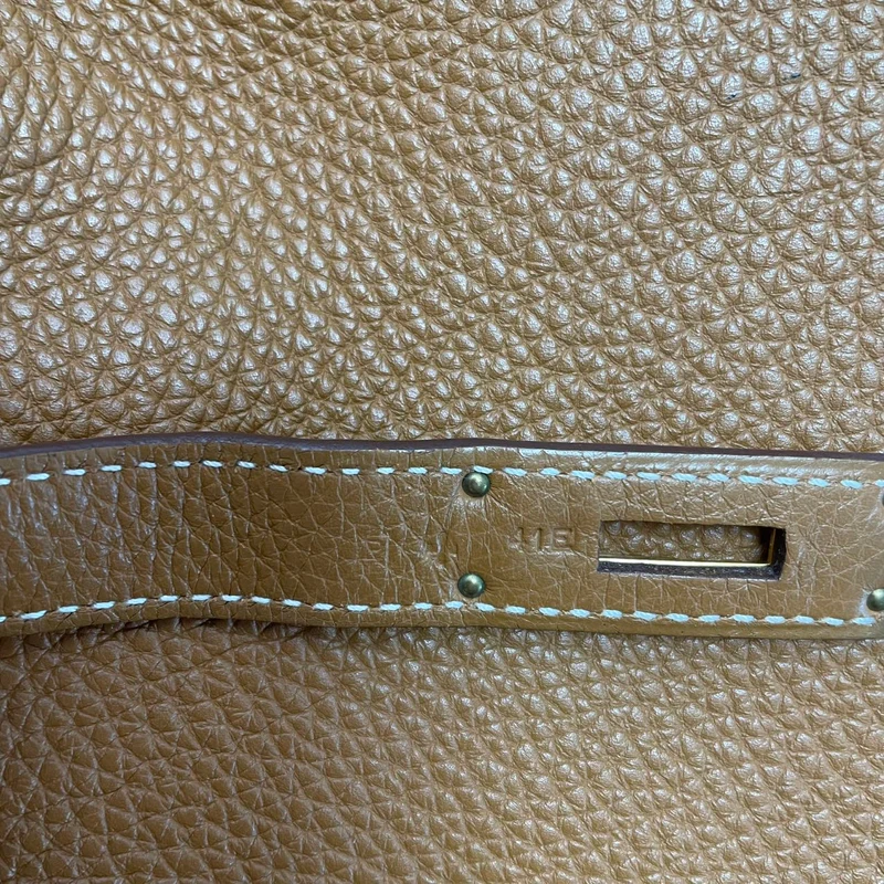 Hermès Birkin 35 Gold und goldfarbene Togo-Ledertasche 2012