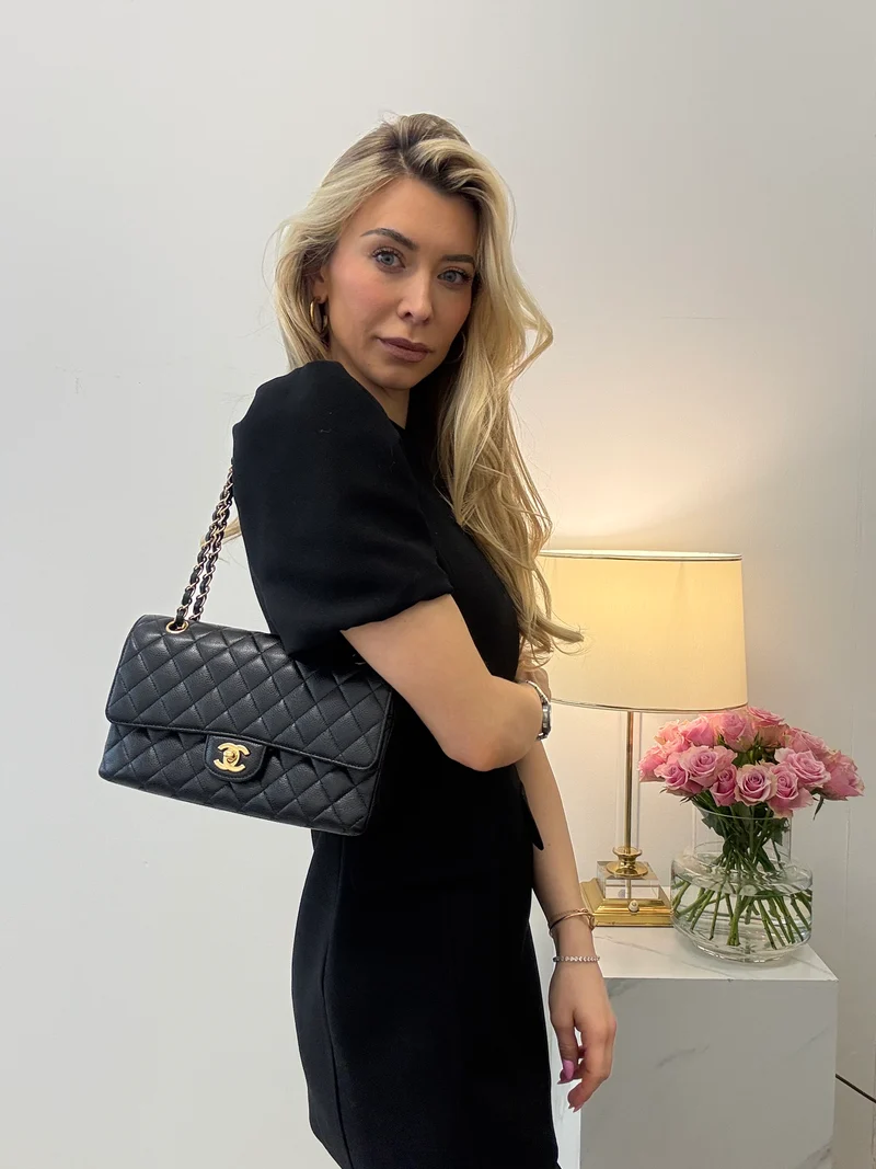 Chanel Classic Double Flap Bag Medium Caviar Black 2020