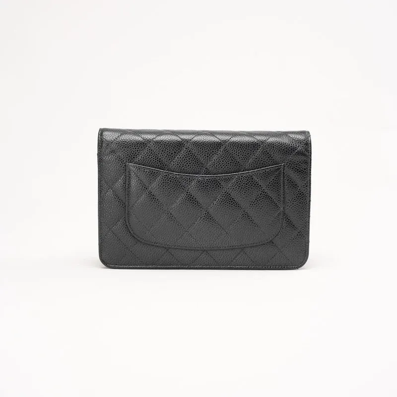Chanel Classic Wallet on Chain Woc in Black Caviar 2017