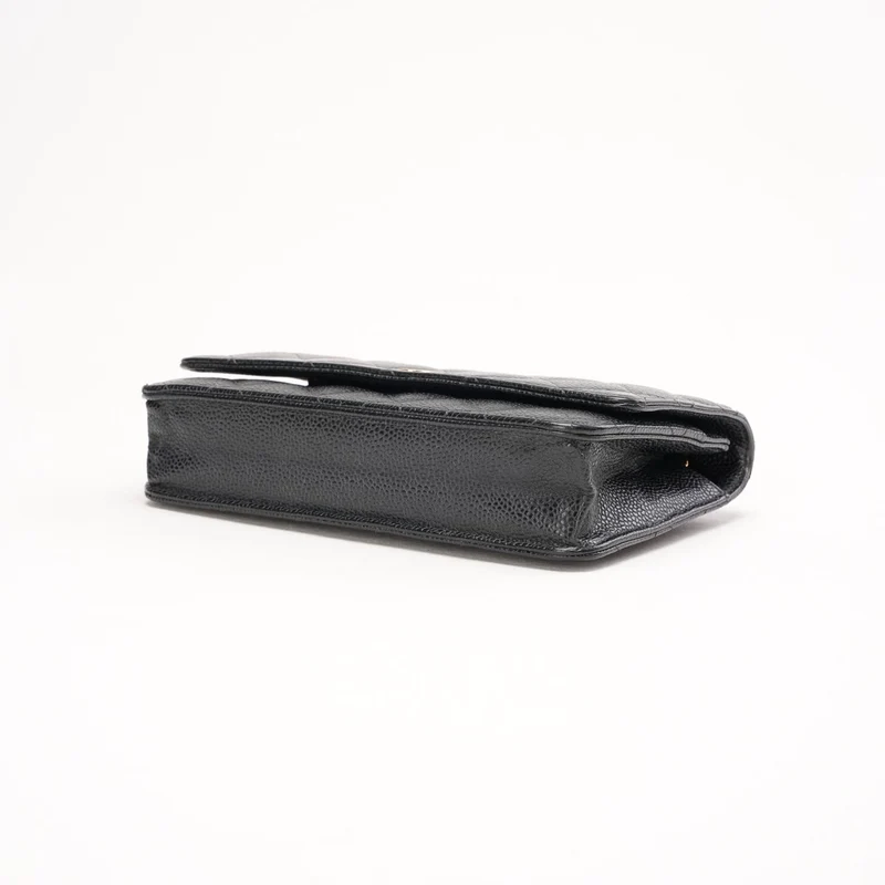 Chanel Classic Wallet on Chain Woc in Black Caviar 2017