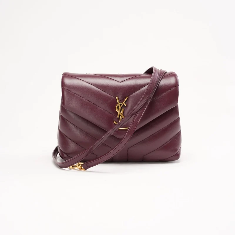Saint Laurent Matelassé Toy Loulou Lammfell Burgund 2020