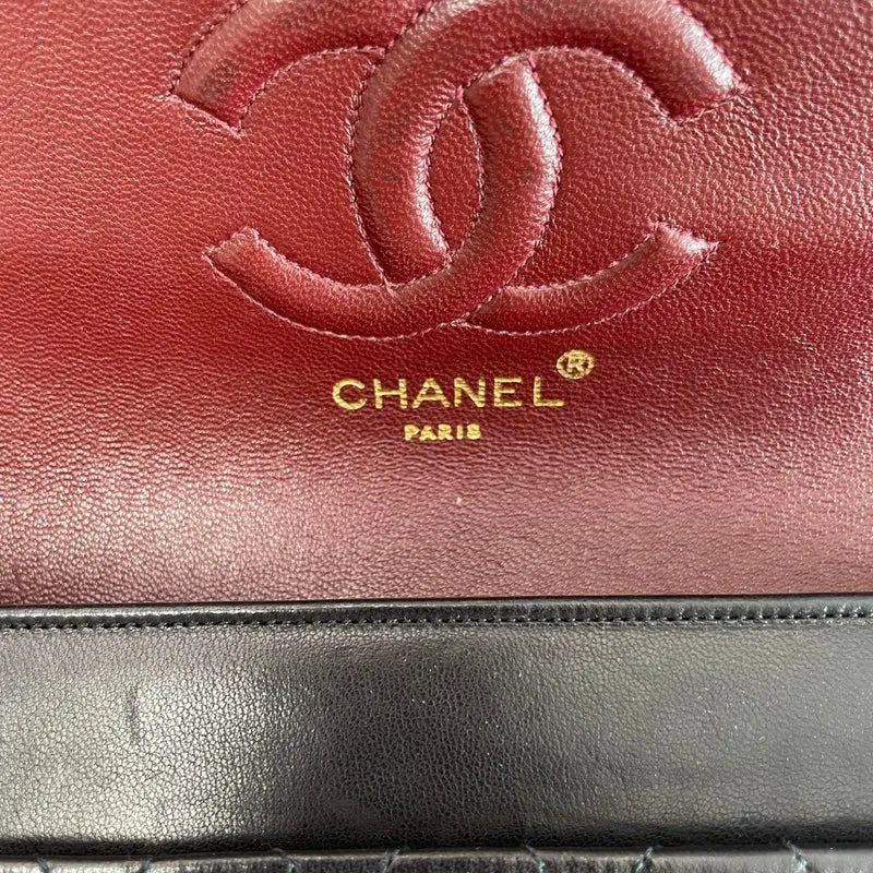 Chanel Schwarze Vintage Timeless Classic Single Flap Bag 1991
