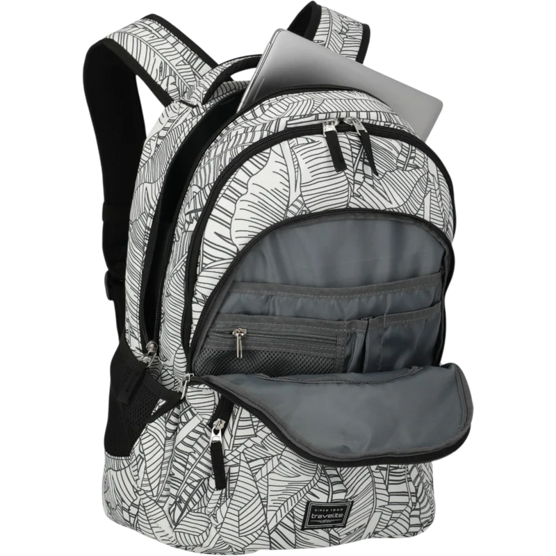 Travelite Basics Rucksack mit Laptopfach 45 cm -Print White
