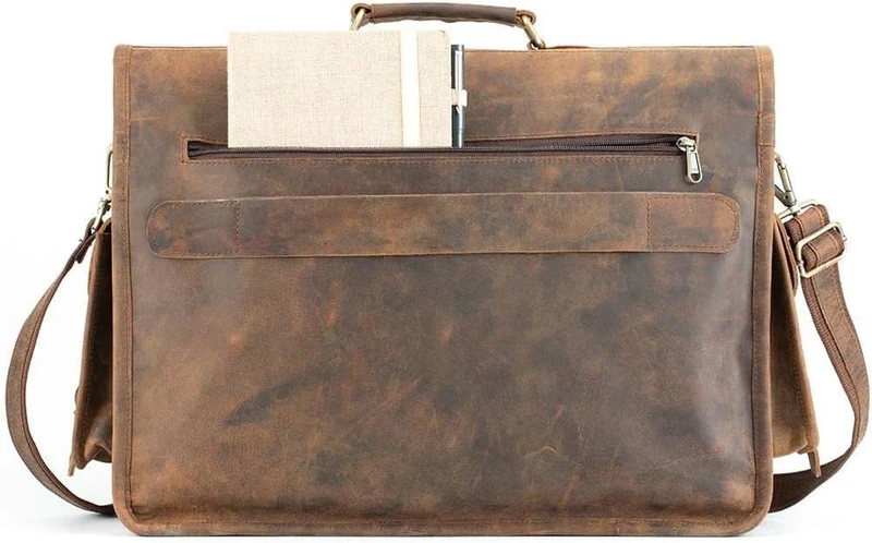 Colton Buffalo Leather Laptop Messenger Bag