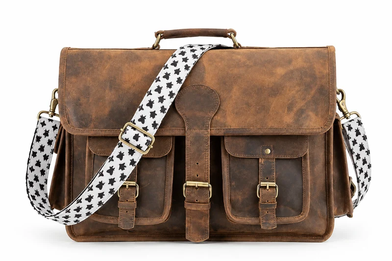Colton Buffalo Leather Laptop Messenger Bag