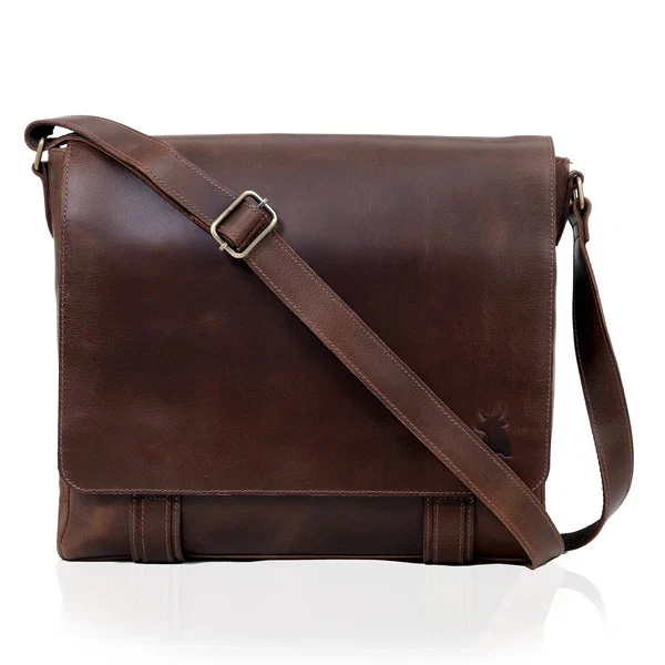 Emerson Full Grain Leather Messenger Bag