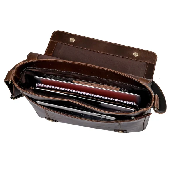 Emerson Full Grain Leather Messenger Bag