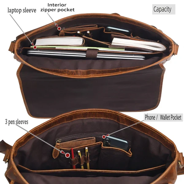 Marshall Leather Messenger Bag