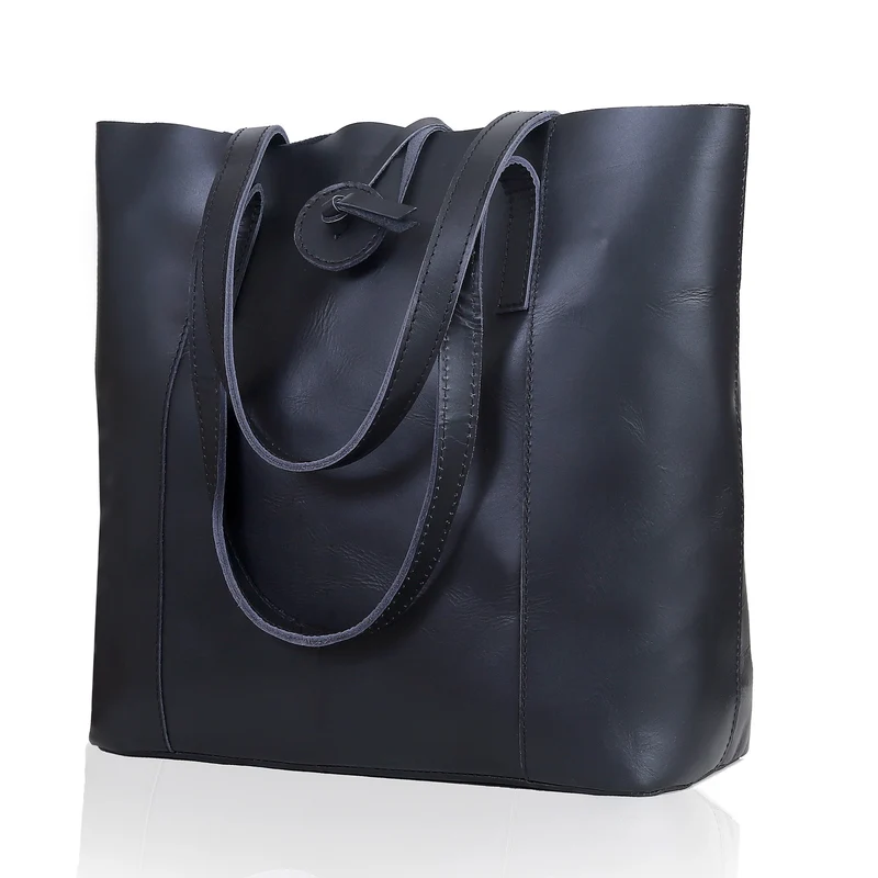 Verona Leather Tote Bag Combo for Women - Black