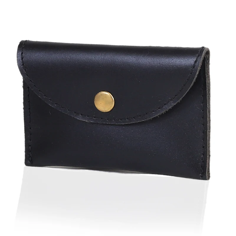 Leather Coin Purse - Black