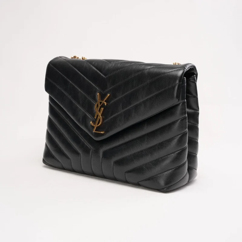 Saint Laurent LouLou Medium Leder Schwarz 2018