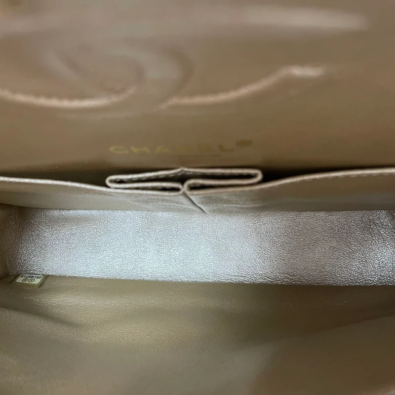 Chanel Raffia Classic Double Flap Beige 2018