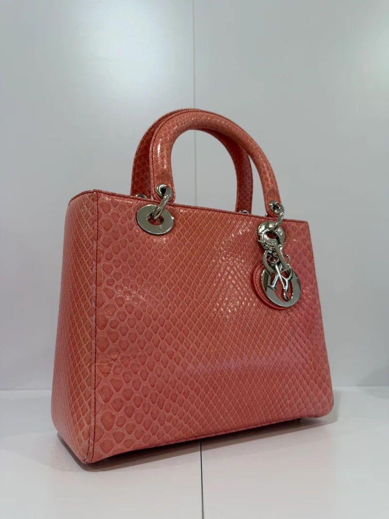 Dior Lady Dior Medium Pink Python 2012