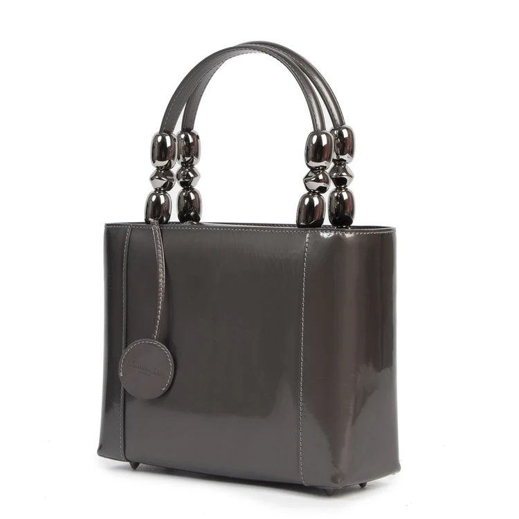 Dior Malice Henkeltasche aus Leder, Grau, 2000