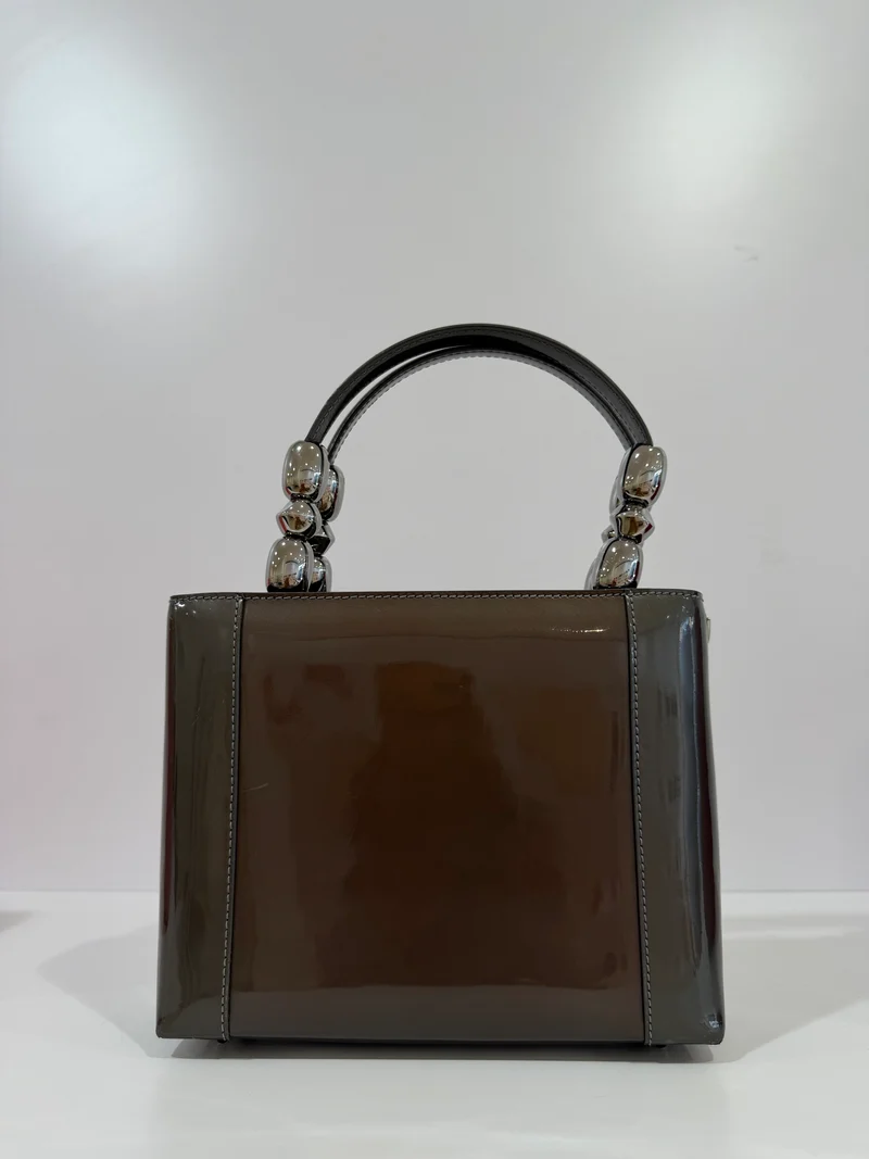 Dior Malice Henkeltasche aus Leder, Grau, 2000