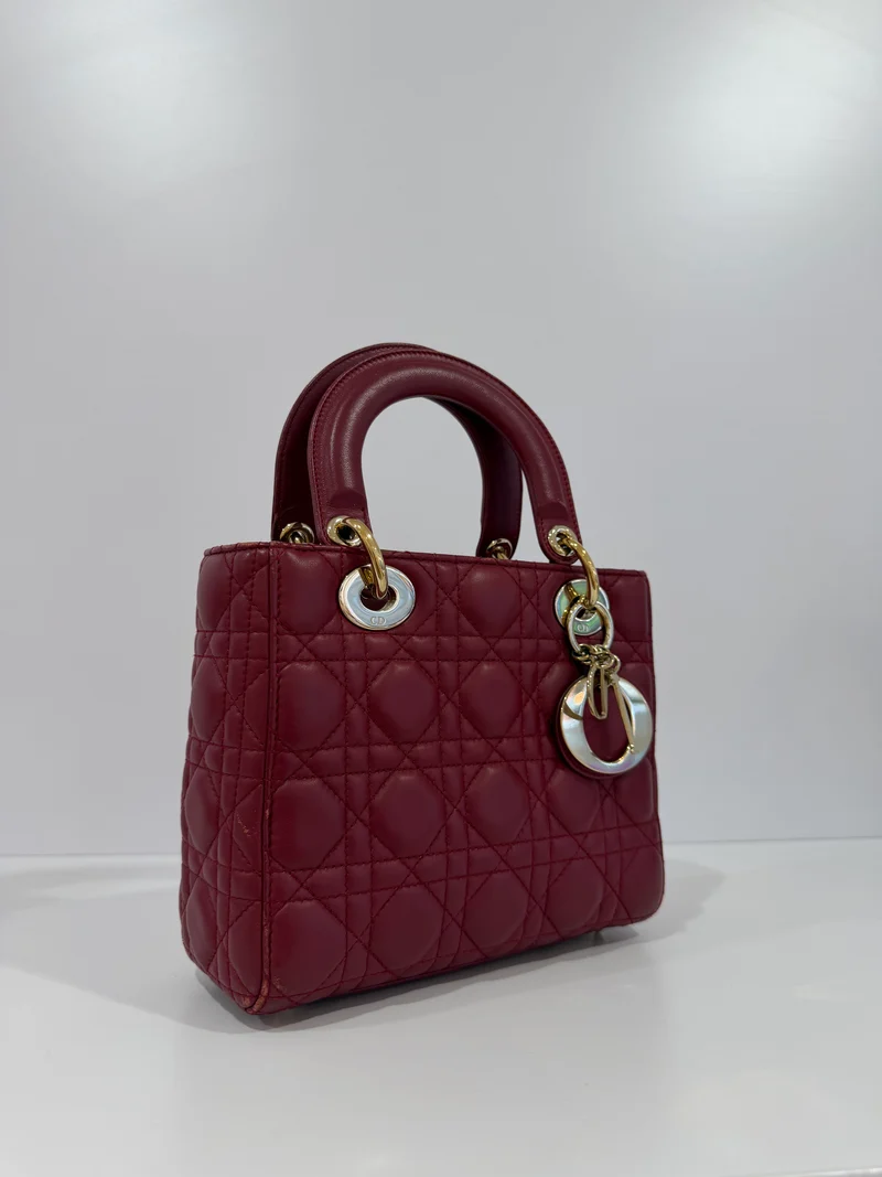 Dior Lady Dior Small Lamb Burgundy 2018