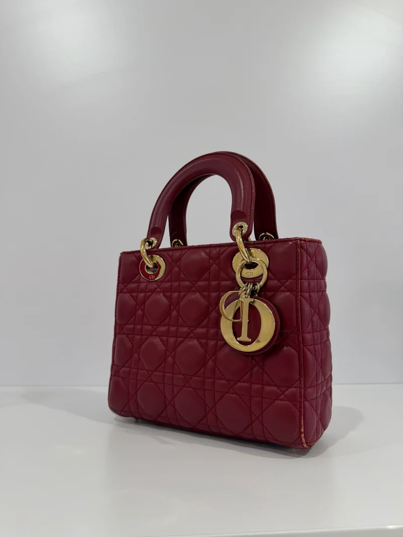 Dior Lady Dior Small Lamb Burgundy 2018