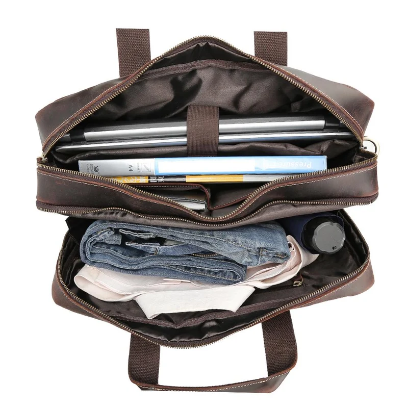 Everett Buffalo Leather Briefcase