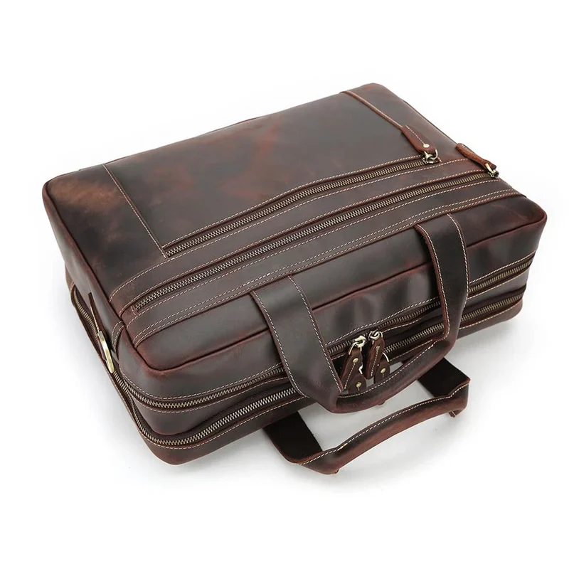Everett Buffalo Leather Briefcase