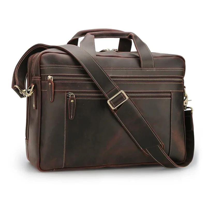Everett Buffalo Leather Briefcase