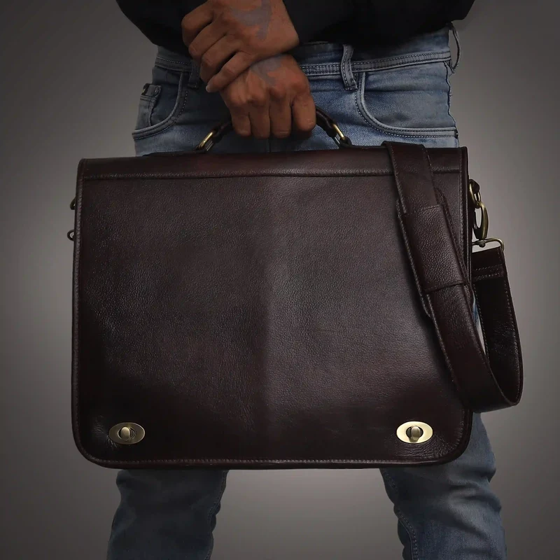 Holden Wine Buffalo Leather Briefcase