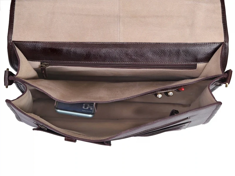 Holden Wine Buffalo Leather Briefcase