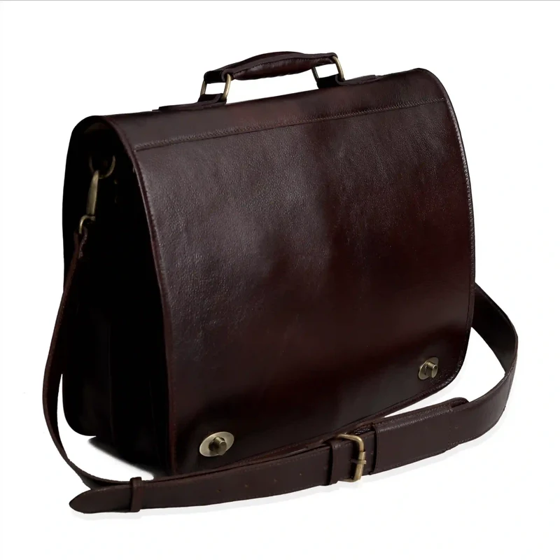 Holden Wine Buffalo Leather Briefcase