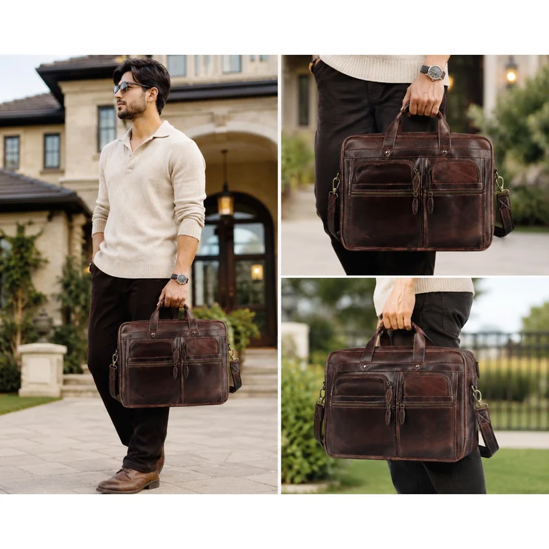 Taylor Buffalo Leather Briefcase