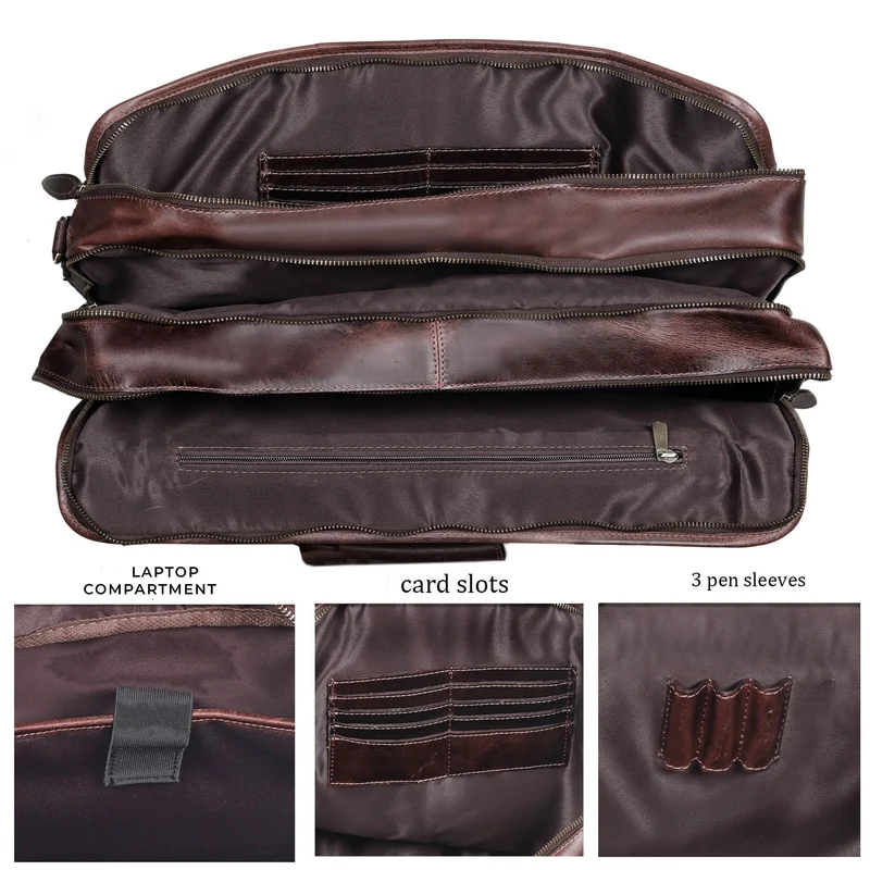 Taylor Buffalo Leather Briefcase