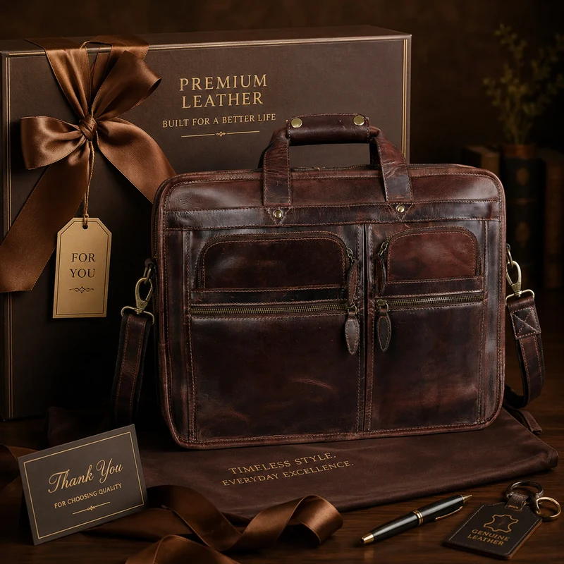 Taylor Buffalo Leather Briefcase