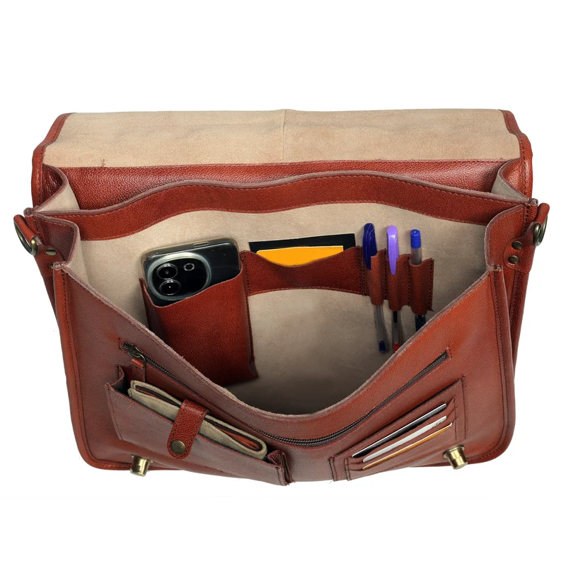 Holden Tan Leather Briefcase
