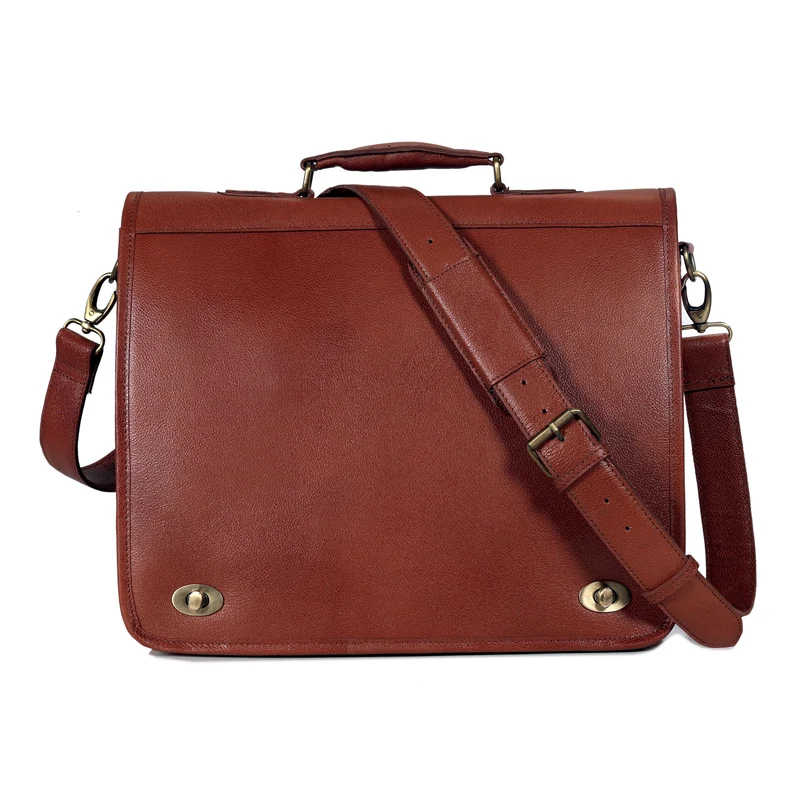 Holden Tan Leather Briefcase
