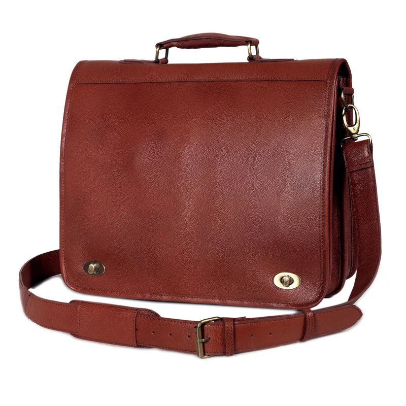 Holden Tan Leather Briefcase
