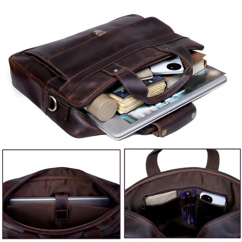 Archer Buffalo Leather Briefcase