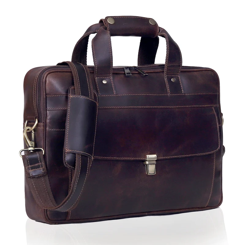 Archer Buffalo Leather Briefcase
