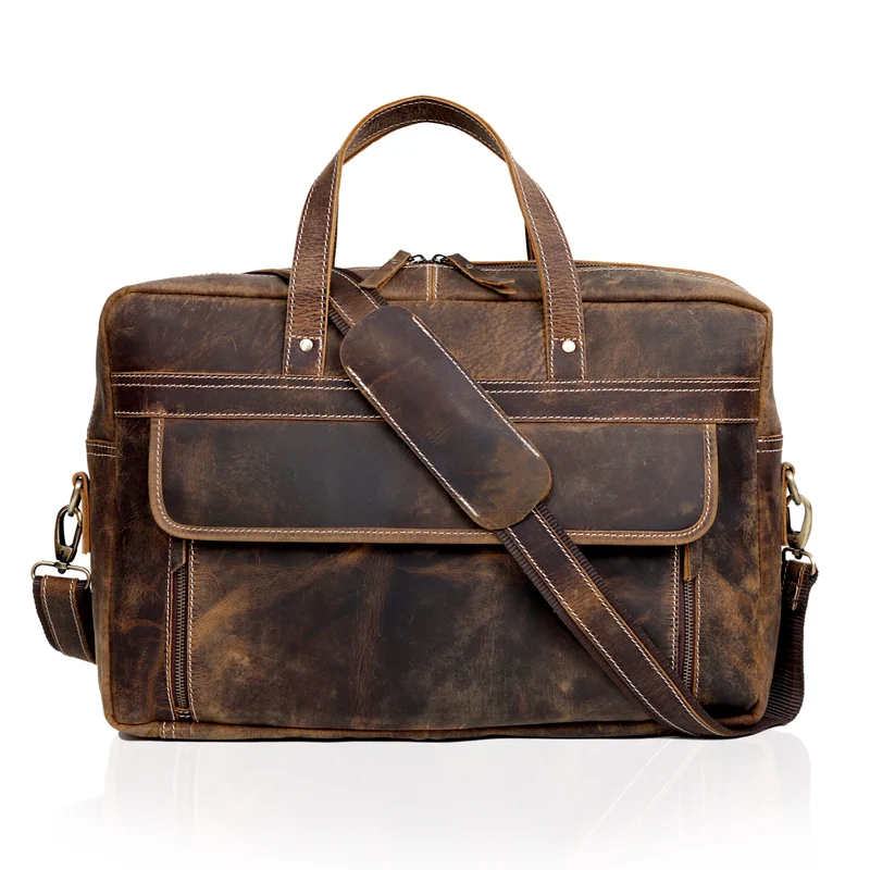 Graham Vintage Brown Leather Briefcase