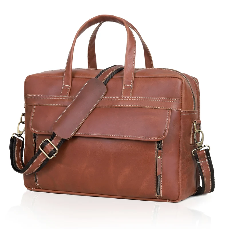 Graham Tan Leather Briefcase