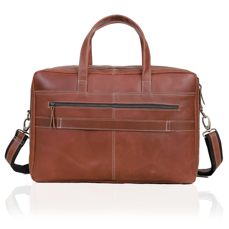 Graham Tan Leather Briefcase