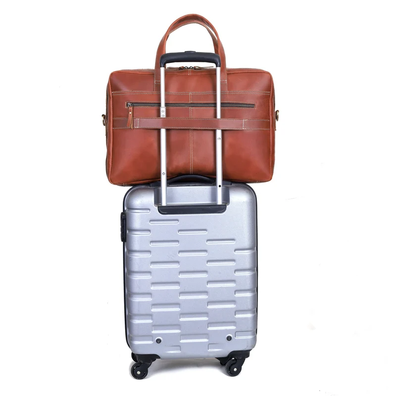 Graham Tan Leather Briefcase