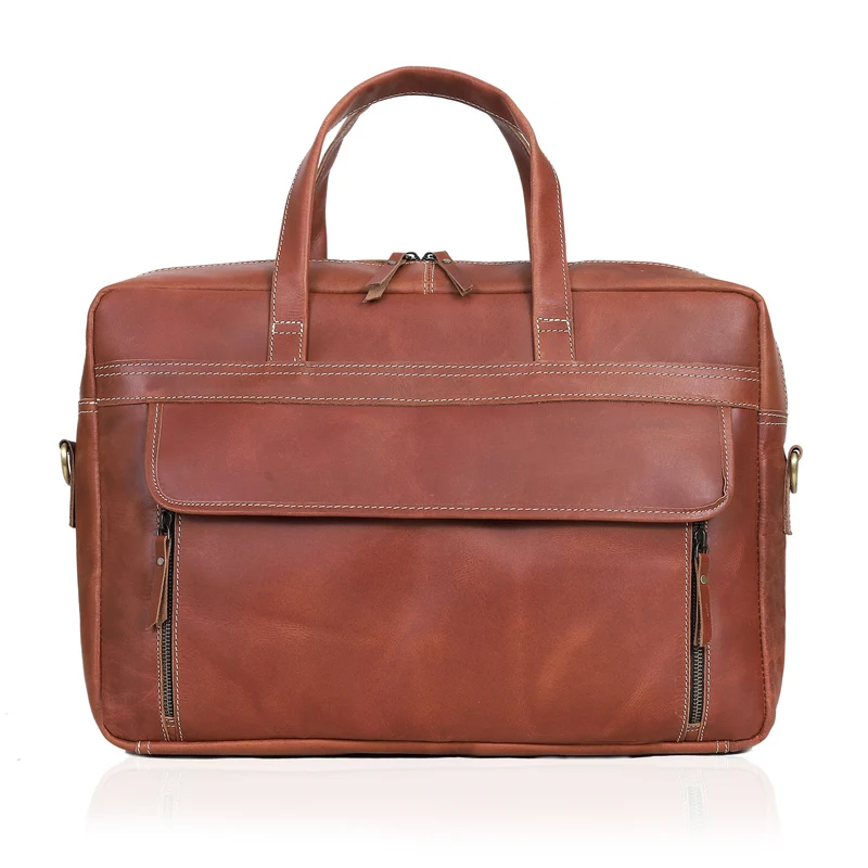 Graham Tan Leather Briefcase