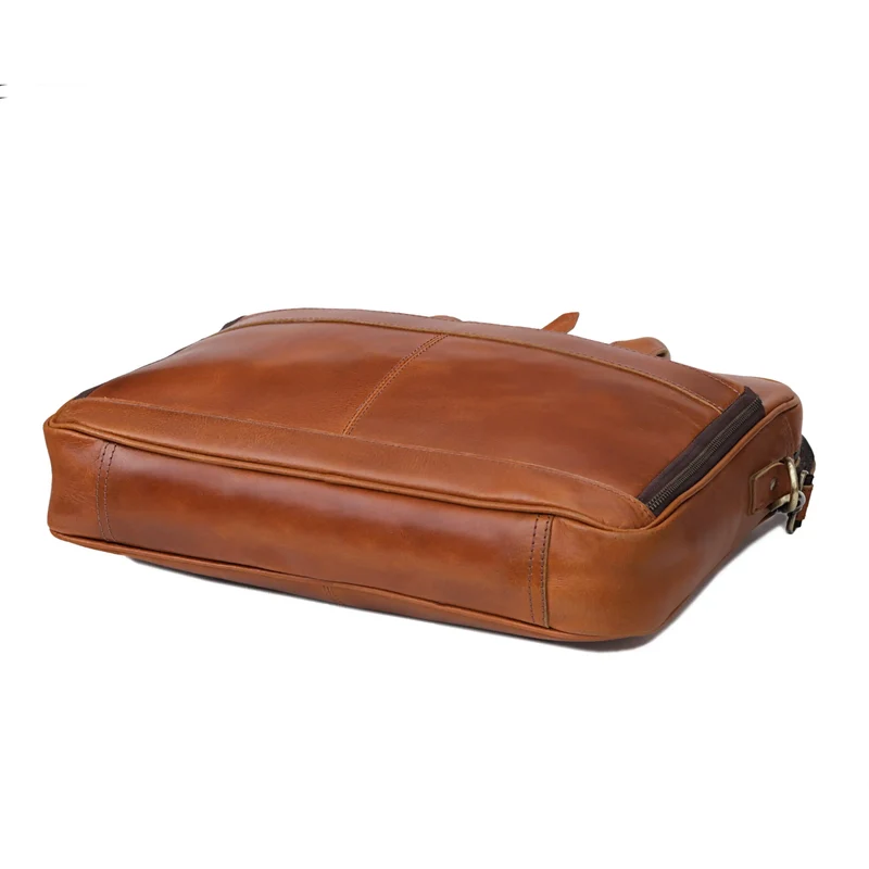 Parker Tan Leather Briefcase