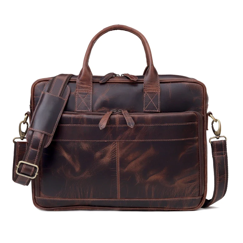 Parker Burgundy Leather Briefcase