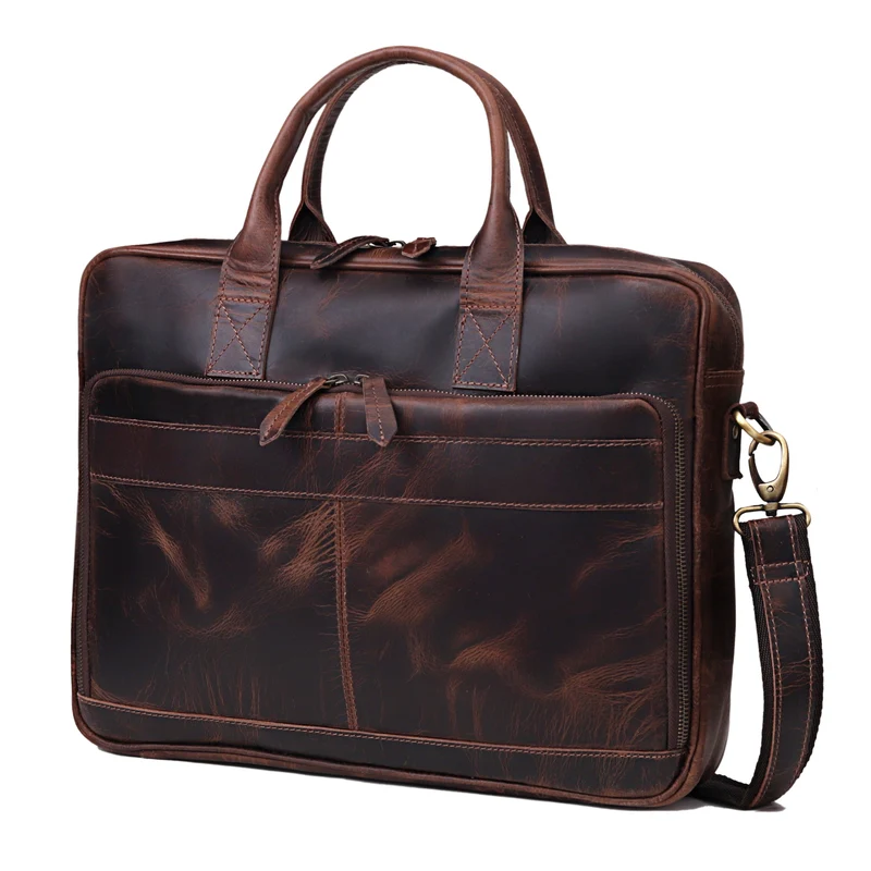 Parker Burgundy Leather Briefcase